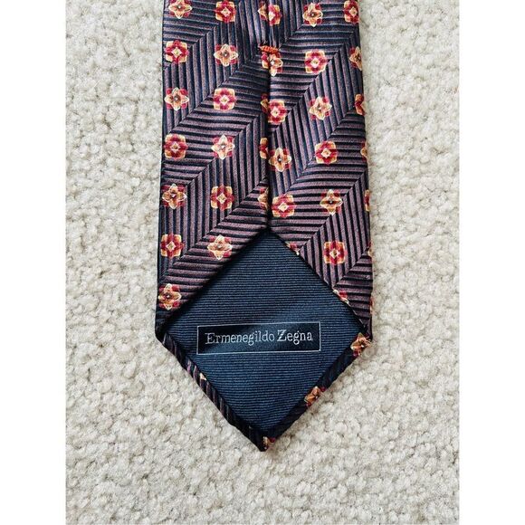 ERMENEGILDO ZEGNA Mens Silk Neck Tie - Picture 3 of 7